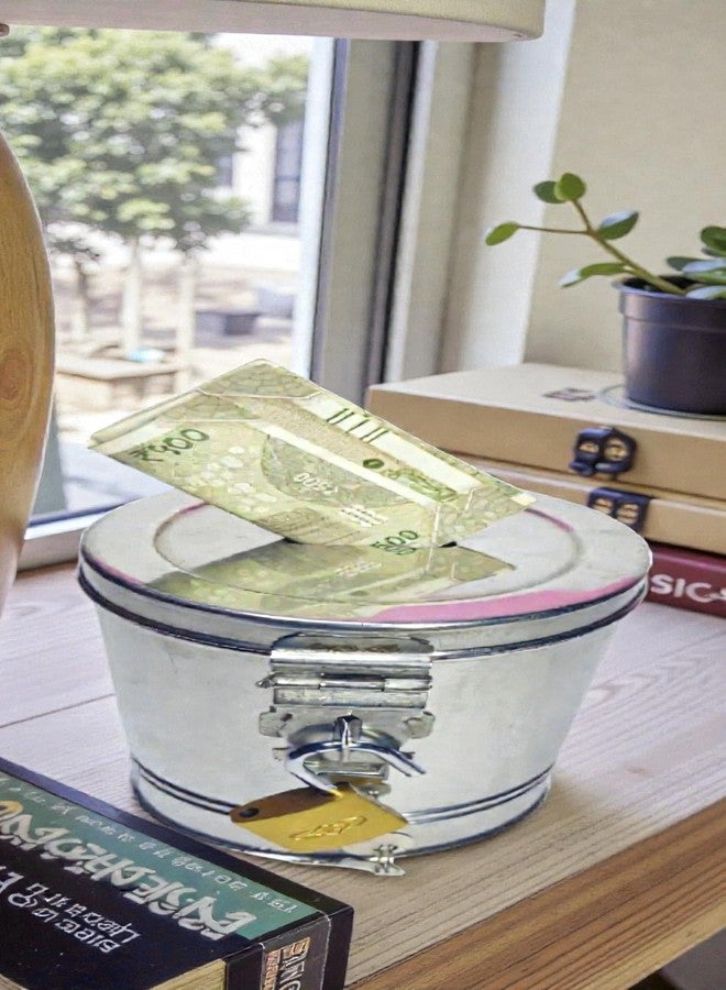 Standify® 1500ML Big Money Bank_A Stainless Steel Money Box Heavy Duty Bachat Gulak for Kids & Adults Unbreakable Piggy Bank. - Image 2